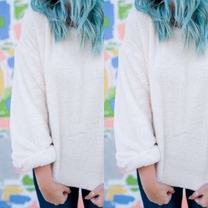 Sweaters - White Soft Pullover Sweater Sweaters - White Soft Pullover Sweater